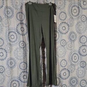 No Boundaries Dark Green Ribbed Top